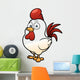 Vector Illustration Cartoon Chicken Wall Decal