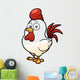 Vector Illustration Cartoon Chicken Wall Decal