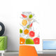 Fresh Oranges Lime And Grapefruit in Water Wall Decal