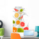 Fresh Oranges Lime And Grapefruit in Water Wall Decal
