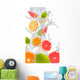 Fresh Oranges Lime And Grapefruit in Water Wall Decal