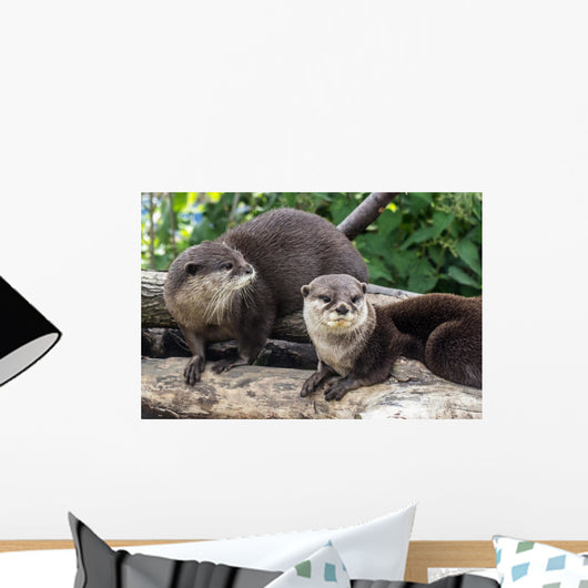 Two Otters up Wall Decal