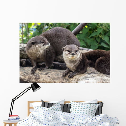 Two Otters up Wall Decal