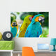 Blue Macaw Parrots Wall Decal