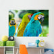 Blue Macaw Parrots Wall Decal