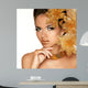 Beautiful Girl with Golden Wall Decal
