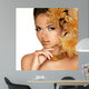 Beautiful Girl with Golden Wall Decal