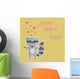 Cute Raccoon Vintage Wall Decal