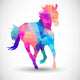 Abstract Horse Geometric Shapes Wall Decal