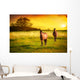 Horses Sunset Wall Decal