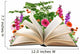 Open Book Flower Bouquet Wall Decal