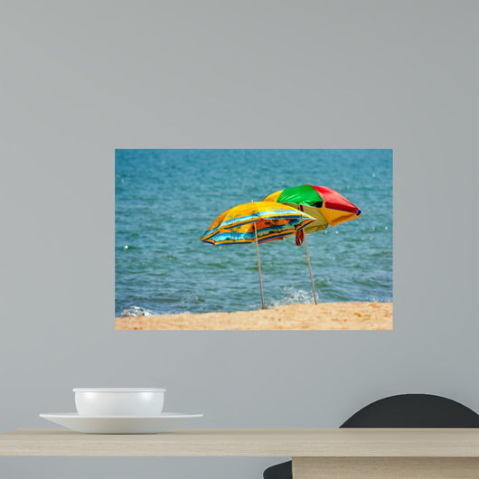 Beach Umbrellas Sea Wall Decal