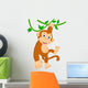 Cute Monkey Hanging Wall Decal