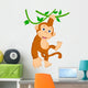 Cute Monkey Hanging Wall Decal