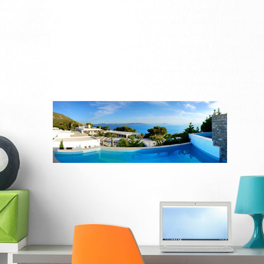 Panorama Sea Swimming Pool Wall Decal Panoramic Wall Decal