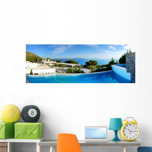 Panorama Sea Swimming Pool Wall Decal Panoramic Wall Decal
