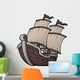 Vector Illustration Pirate Ship Wall Decal