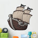 Vector Illustration Pirate Ship Wall Decal