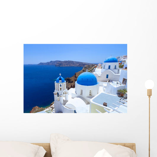 White Architecture Oia Village Wall Decal