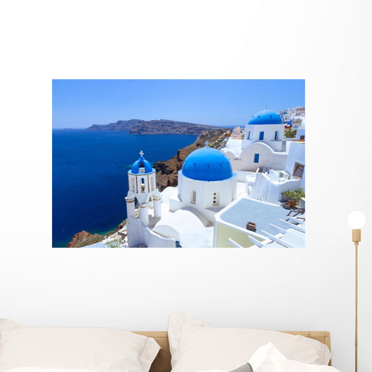 White Architecture Oia Village Wall Decal