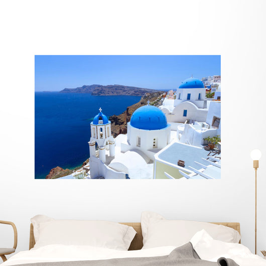 White Architecture Oia Village Wall Decal