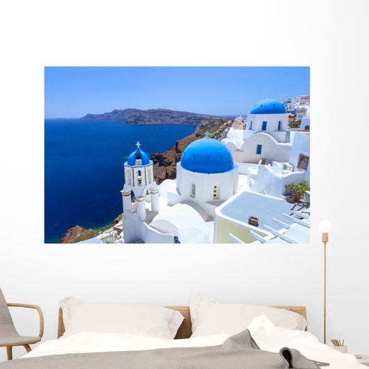 White Architecture Oia Village Wall Decal