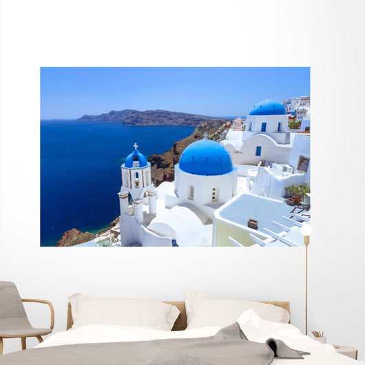 White Architecture Oia Village Wall Decal