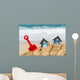 Beach Huts and Toys Wall Decal
