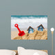 Beach Huts and Toys Wall Decal