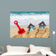 Beach Huts and Toys Wall Decal