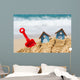 Beach Huts and Toys Wall Decal