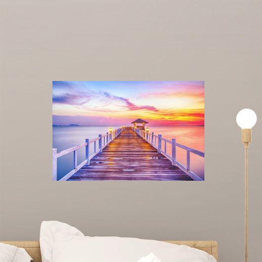 Wooded Bridge Port between Wall Decal