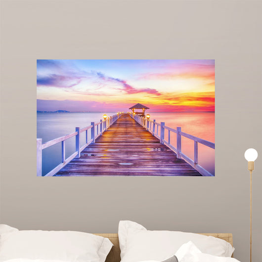 Wooded Bridge Port between Wall Decal