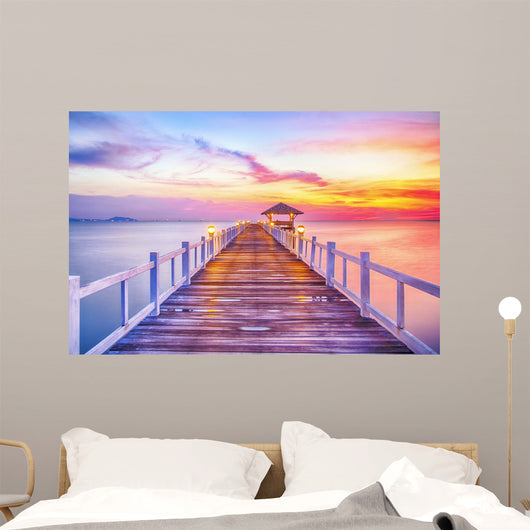 Wooded Bridge Port between Wall Decal
