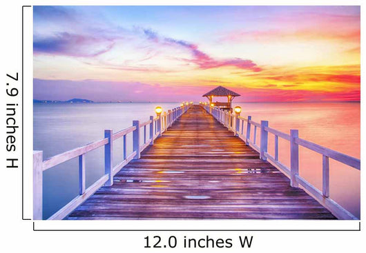Wooded Bridge Port between Wall Decal