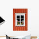 White Window with Red Wall Decal
