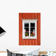 White Window with Red Wall Decal