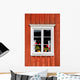 White Window with Red Wall Decal