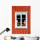 White Window with Red Wall Decal