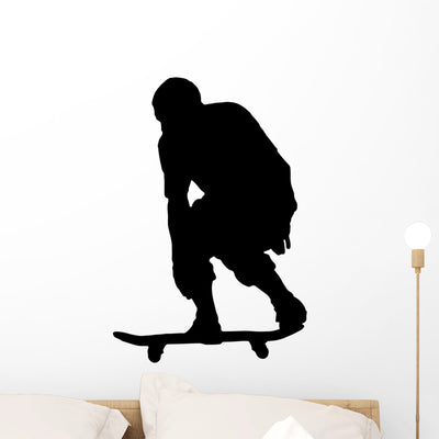 Skate Boarder 07 Wall Decal shown on a wall