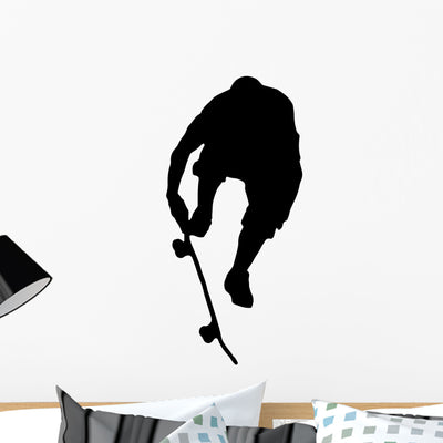 Skate Boarder 08 Wall Decal shown on a wall