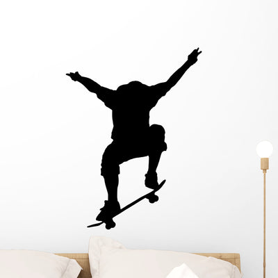 Skate Boarder 09 Wall Decal shown on a wall