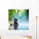 Stones and Bamboo Water Wall Decal