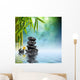 Stones and Bamboo Water Wall Decal