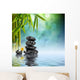 Stones and Bamboo Water Wall Decal