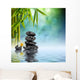 Stones and Bamboo Water Wall Decal