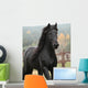 Gorgeous Friesian Stallion Wall Decal