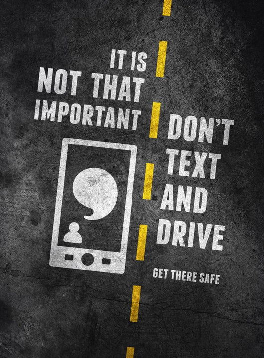 Texting and Driving Warning Wall Decal