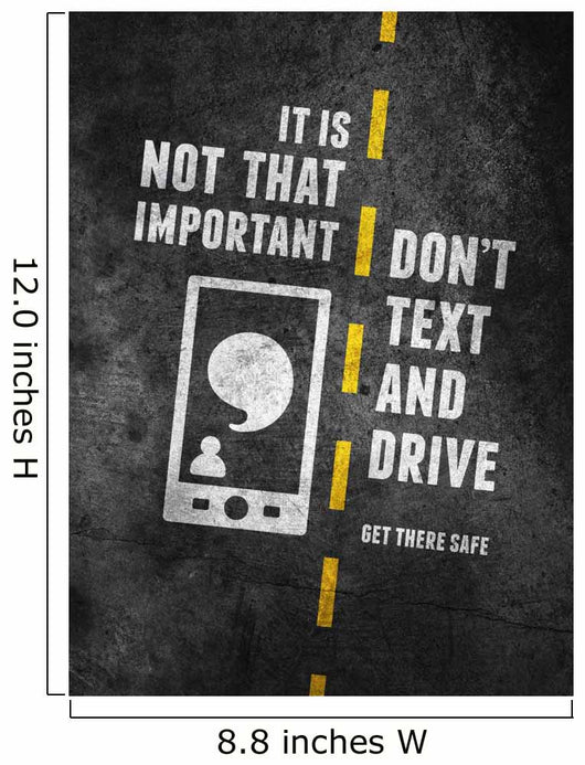 Texting and Driving Warning Wall Decal