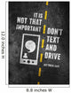 Texting and Driving Warning Wall Decal